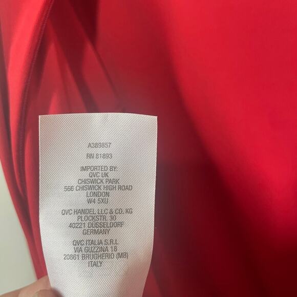 J by Jason Wu Plus Size 1X Wide Leg Jumpsuit Red Side Pocket Sleeveless Stretch - Picture 7 of 10